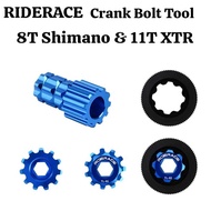 Riderace Tool Shimano XTR Arm Crank Bolt Opener 8T 11T Hollowtech 2 HT2 BB Bicycle