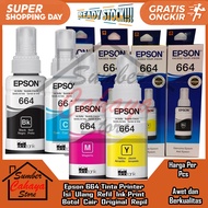 MERAH Epson Original Ink 664 T664 1 Set Ink Refill Printer Type L100 L110 L120 L130 L220 L222 L360 L