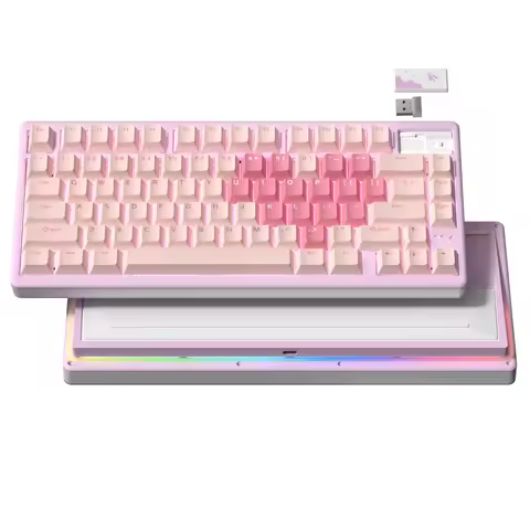 Womier SK71 Pro Gasket 75% VIA Aluminum Keyboard Tri-Mode Mechanical Keyboard Hot-Swap RGB Backlit G