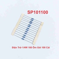 Resistor 1/4W 100 Ohm Pack of 100