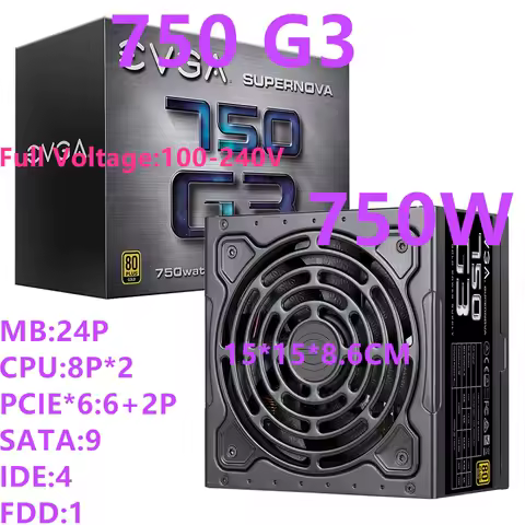 New Original PSU For EVGA Silent Power Supply Rated 750W 650W 550W Peak 850W 750W 650W Power Supply 