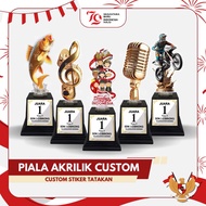 Custom Acrylic Trophy Stickers Placemats Souvenirs Independence Gifts Souvenirs, Goldfish/Carp, Moto