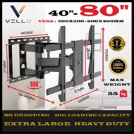 VELLO EXPOSE TV Bracket Adjustable Full Motion Double Arm Swivel Tilt Wall Mount for 26-56 32-70 40"