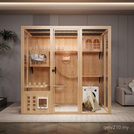 Indoor Glass Cat Large Cat Cat House Deluxe Pet Cat Cat House Cat Cage House House Household Villa P