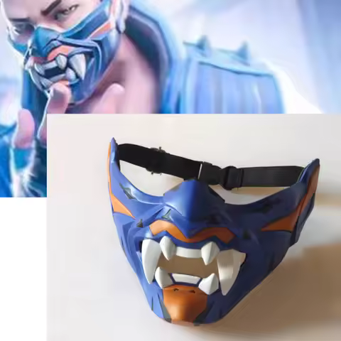 VALORANT Yoru Cosplay Mask Yoru Wig Game Valorant Yoru Cos Wig Short Blue Mixed Black Hair Valorant 