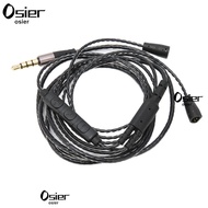 OSIERM1 Braided Wire, 130cm / 51.2in with Volume Control and Mic Function Headphone Audio Cord, Flex