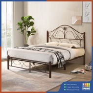 HI SEASON Queen Size Bed Metal Frame/Bingkai Katil Berkembar/Copper/White/铁艺床架
