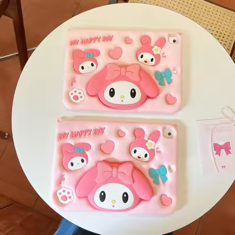 3D Cartoon My Melody Holder Tablet Case For Samsung Galaxy Tab S6 A7 Lite A8 A9 A11 Plus 8.7 11 10.5