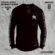 SEVENTY EIGHT Men's Black Long Sleeve T-Shirt Premium Combad24s Distro T-Shirt Original