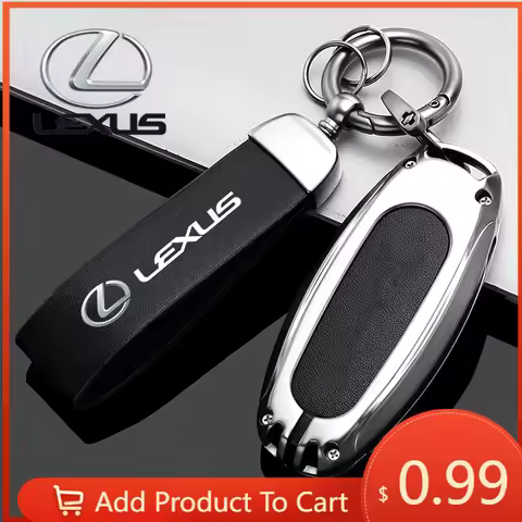 Interior Stickers Car Metal Key Chain Fine Leather Emblem Key Ring For Lexus F SPORT IS250 IS200 CT2