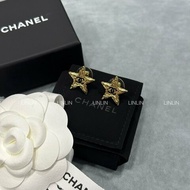 Chanel 24P 金色熔岩星星耳環 耳針