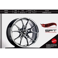 HOTWHEELS Sport rim HW-02 | 18 inch 8.5JJ 5x112 /114.3 ET44 | DIAMOND BLACK| fit Golf , A25 , A35 , 