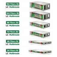 AMPCOM 24 to 192 Core OM3 OM4 LC-LC Rack Mount Visual Fiber Optic ODF Enclosure Optic Patch Panel Tr
