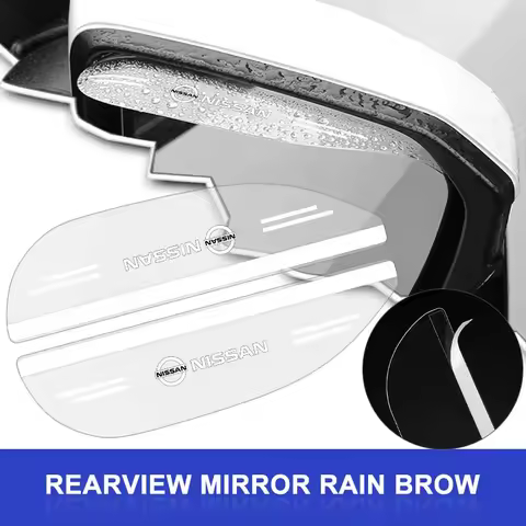 Car Rear View Mirror Sticker Rain Shield Shade Cover Styling For Nissan Tiida Sylphy Teana X Trail T