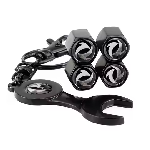 Car Accessories Wheel Tire Valve Stems Caps With Mini Wrench Keychain For Dongfeng AX7 H30 S30 DFSK