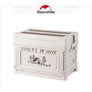 NATUREHIKE CAMPING FOLDING STORAGE BOX 25L 50L+10L STACKABLE WITH TABLE TOP WOOD BASE OUTDOOR TENT B