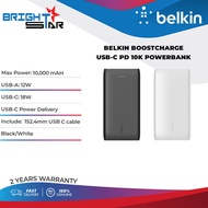 BELKIN BoostCharge USB-C PD 10000mAH Powerbank (2 Years-Black/White)