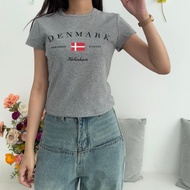KATUN BIGMANGO Denmark Premium Women's Croptop Cotton T-Shirt