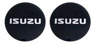 ราคาต่อ 2 ดวง สติกเกอร์เรซิน ISUZU อิซูซุ สติกเกอร์ sticker ขนาด 71 มิล พื้นดำ ตัวอักษรเทา