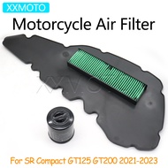 For Aprilia SR Compact GT125 GT200 GT 125 200 2021 2022 2023 Motorcycle Air Filter Oil Filter Intake