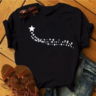 2025Flying Star Heart Butterfly Print Women T Shirt Short Sleevenew23 17FY