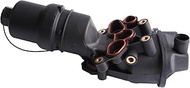 MITZONE Engine Oil Cooler Filter Housing Assembly Compatible with 2006-2015 VW Jetta GTI Golf R Pass