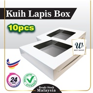 （10pcs）Ready Stock Kuih lapis & kuih Talam box With Window 8"x 8"x 2.5" / 9"x 9"x 2.5" / 10"x