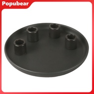 Popubear Advent Candle Stand Candle Holder Tray Modern Matte Black and White Ceramic Advent Candle H