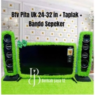 1 Set of 24-32 in ribbon TV headbands 34-42 in/ + TV tablecloth + plain fur speaker headbands Led TV