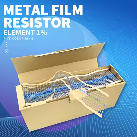 100pcs 1/4W Resistance 0.1R~2.2M 1% Metal Film Resistor Series 0.25W 1R 10R 47R 100R 220R 470R 1K 2.