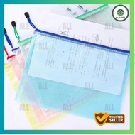 Zipper Bag Zipper file organizer Waterproof Mesh Pouch folder B5/A4/A5/A6 Mesh pvc Zipper Folder bag