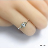 RH146 Fine Sterling Silver 925 Engagement CZ Ring Diamond Ring Cincin Tunang Perempuan Stok Sedia Original stok local