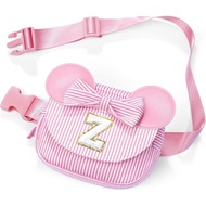 Gifts for Kids, Small Pink Belt Bag for Girls Initial Fanny Pack Crossbody Bags for Women 8 9 10 11 