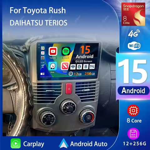 Android 15 Carplay Auto 2K Screen Car Radio BT Multimedia Player For Toyota Rush DAIHATSU TERIOS Aut