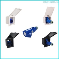 YIN External Flush Hook Up Inlet Socket 16A Power Plug Outlet for RV Motorhome