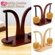 Yarn Holder Wooden Yarn Spinner with 2 Spindles Rotating Magnetic Crochet Yarn Ball Holder Smooth Ya