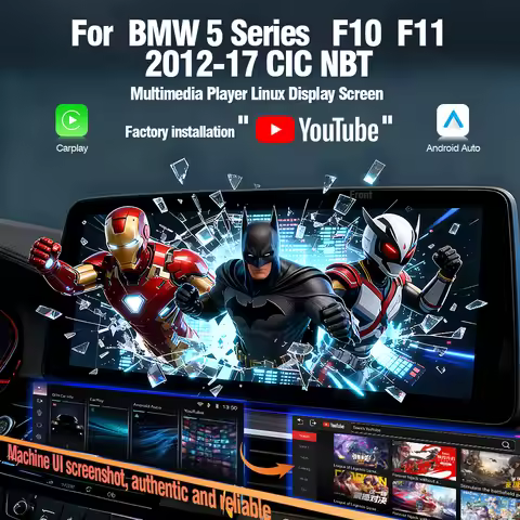 AUTOTOP 10.25 Inch Youtube Multimedia Stereo for BMW 5 Series F10 F11 CIC NBT 2012-2017,Wireless Car