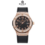 Buzz Germany Jam Tangan Wanita Ladies Rubber Leather Quartz Watch BZ-D1002