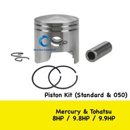 Piston Kit 8HP / 9.8HP / 9.9HP Tohatsu Mercury Outboard - 3B2-00001 / 3B2-00004