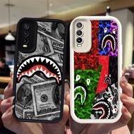 N86 Bape Silicone Black White Casing for Samsung A50s A50 A30 A30s Case