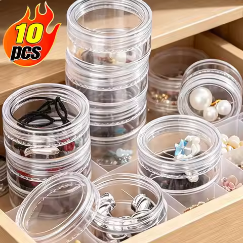 3g/7g/10g Round Clear Mini Empty Bottle Leak Proof Refillable Cosmetic Jars Small Containers For Jew