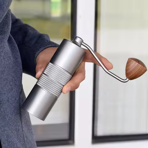JAFFEE J0/J1 manual coffee grinder with 38mm 5core/7core burr 3 bearings portable coffee mill Adjust