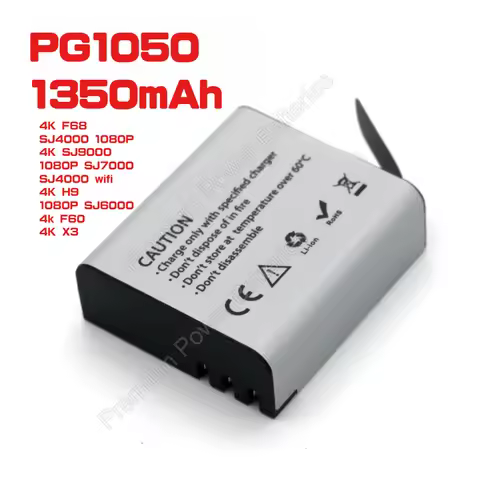 PG1050 For SJCAM SJ9000 1080P SJ7000 SJ4000 Wifi 4K F68 H9 1080P SJ6000 F60 X3 H8 H8R AKASO EK7000/B