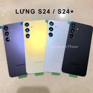 Samsung S24 / S24+ / S24 plus back cover with orange glass cluster and glue