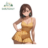 EARLFAMILY Dadanda Ayase Momo Car Sticker Fashionable Occlusion Scratch Campervan Trunk Rearview Mir