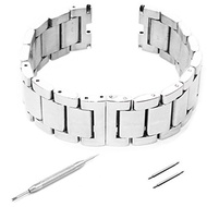 GOOQ® Steel Stainless Bracelet Metal Watchband Fit for Moto 360 Smartwatch Motorola Moto 360 Watch Band Plus Free Stainless Spring Bar Tool and Screen Protector for Moto 360 Wristband (Stainless Silve