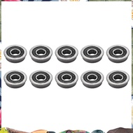 10Pcs F695- Bearing 5X13X4mm Flanged Miniature Deep Groove Ball Bearings F695RS for   2/3 3D Printer