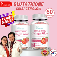 Glutathione Collagen Glow Gummies NATURE GLOW Original Anti-Aging Whitening Skin Collagen Gummies 60