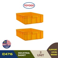 Toyogo Industrial Stackable Container Basket Storage Box 4716 (31L/2 Pcs)