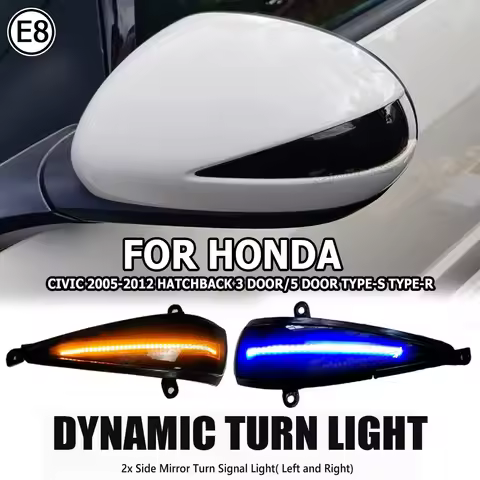For Honda Civic 8th MK8 Type-S Type-R FN 1 2 3 LED Dynamic Blinker Turn Signal Light for Civic 2005-